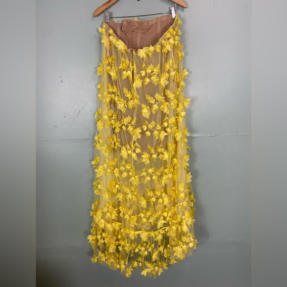 Helsi Athena Strapless Midi Gown Floral Midi 3D Applique XL - Picture 4 of 10